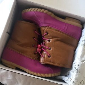 olivia miller glitter duck boots